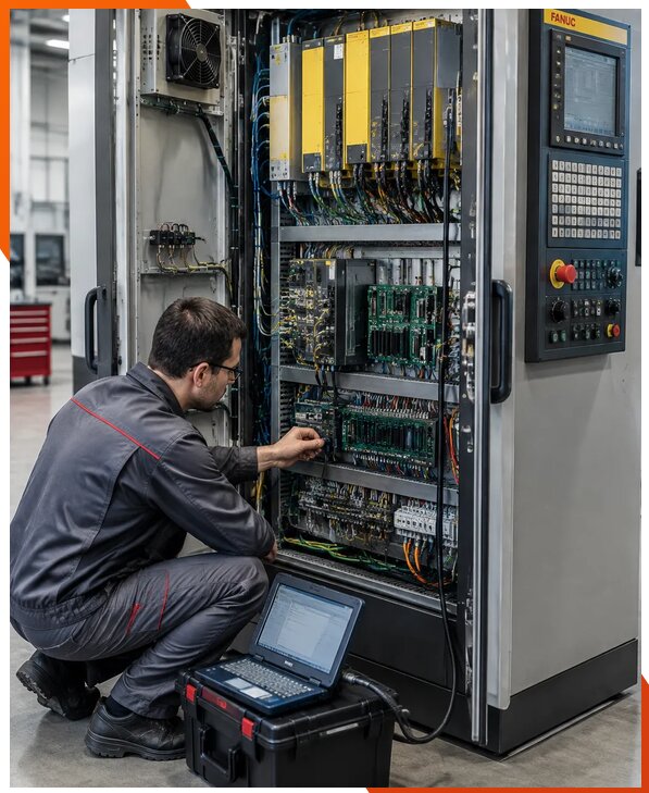 Ремонт систем ЧПУ FANUC промышленных станков в Кашире